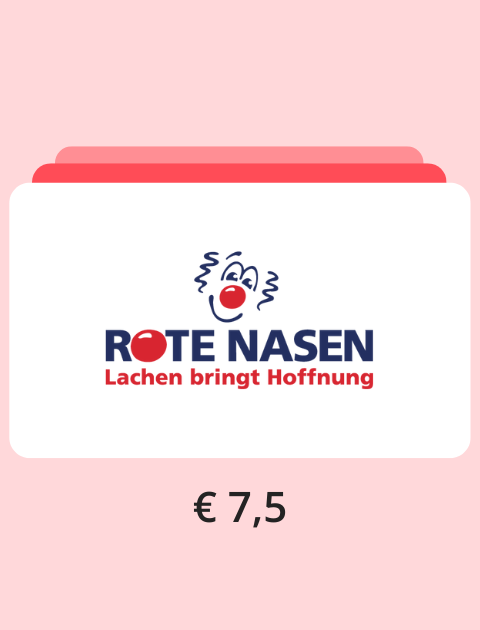 € 7,50 Spende für die Roten Nasen Clowndoctors