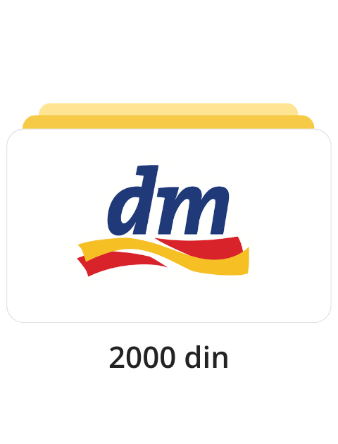 dm vaučer - 2000 dinara