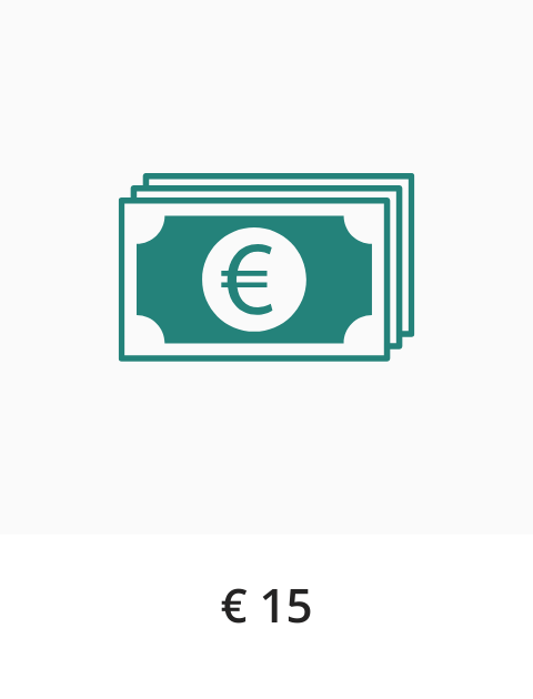 15 € Barauszahlung