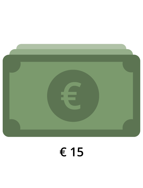 Isplata gotovine na Vaš račun 15€