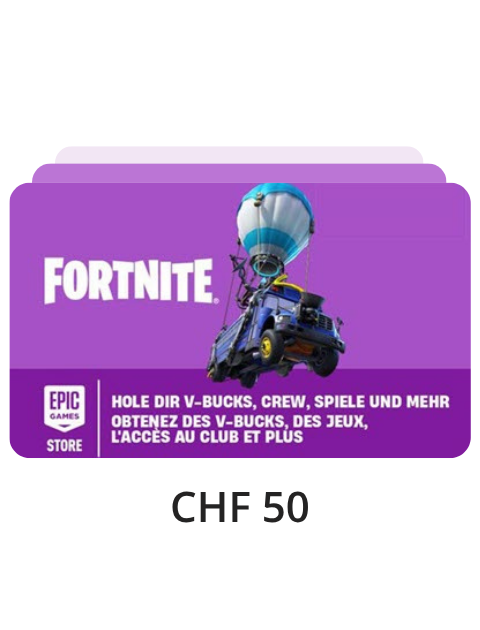 50 CHF - Epic (Fortnite V- Bucks) eGift Card