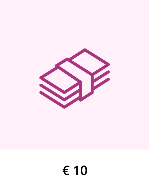 10 € - Auszahlung auf Ihr Konto