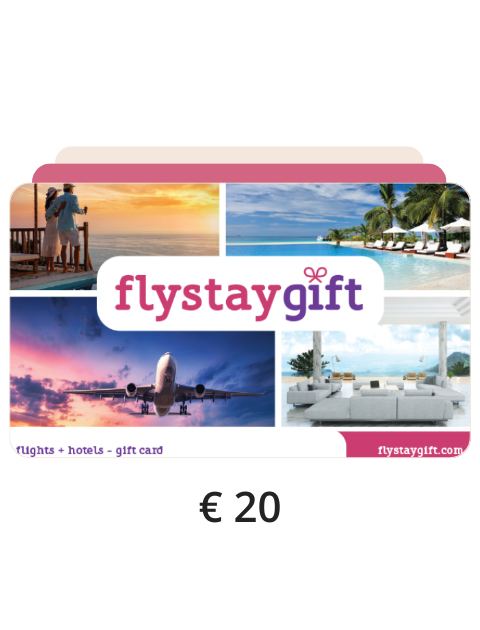 20€ vertės „FlystayGift“ e-dovanų kortelė
