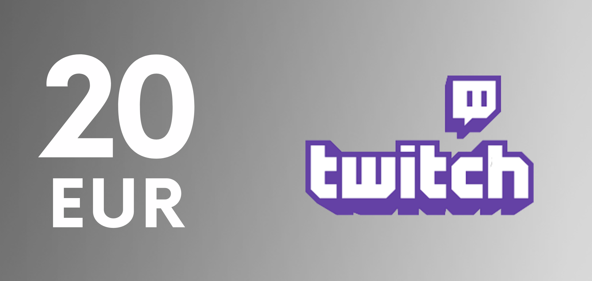 20 EUR poukážka pre Twitch
