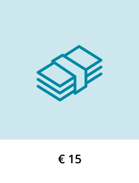 15 € - Auszahlung auf Ihr Konto