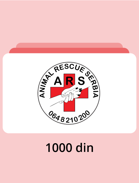 Donacija od 1000 dinara za organizaciju Animal Rescue Serbia