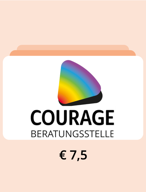 € 7,50 Spende für die Beratungsstelle Courage