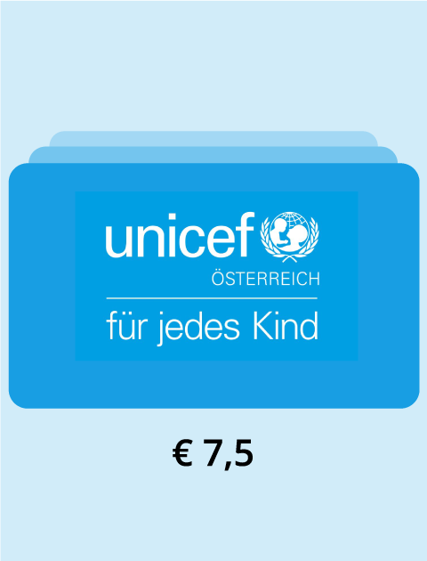€ 7,50 Spende für UNICEF Shop for Life