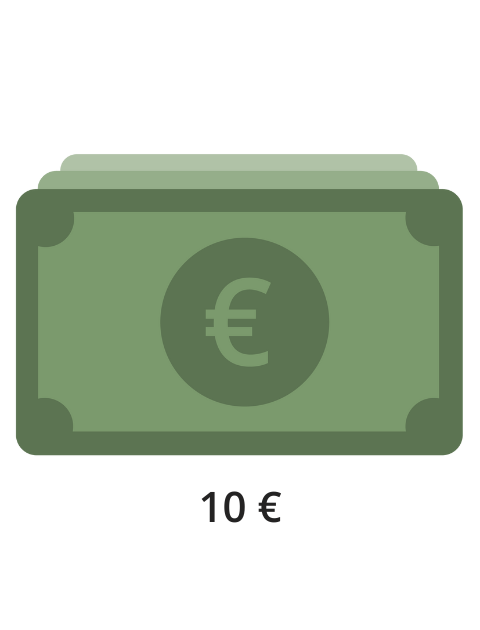 Prevod na hotovosť 10 €