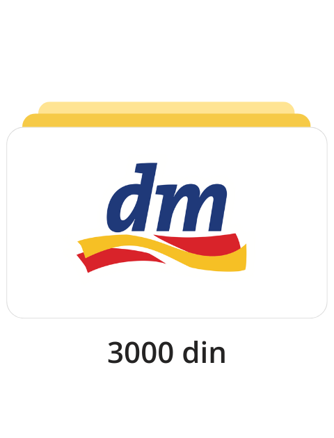 dm vaučer - 3000 dinara